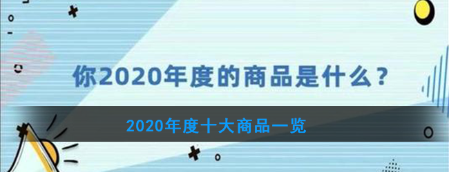 2020年度十大商品一览