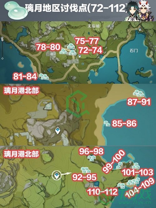 《原神》2022史莱姆位置分布图介绍