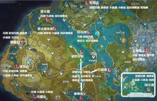 《原神》2022最新钓鱼地点分布图位置汇总介绍