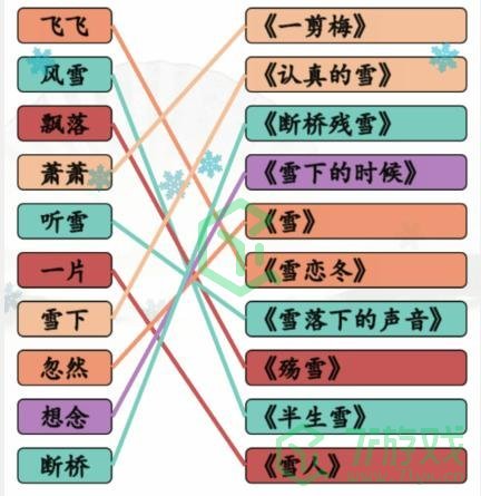 《汉字找茬王》雪之歌通关攻略介绍