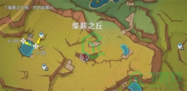 《原神》5.1灼灼彩菊采集路线图一览